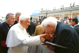 Joe Brennan with Pope Benedict XVI